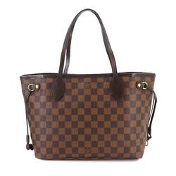 Louis Vuitton Damier Neverfull PM Ebene N41359 RFID Gold Hardware Brown