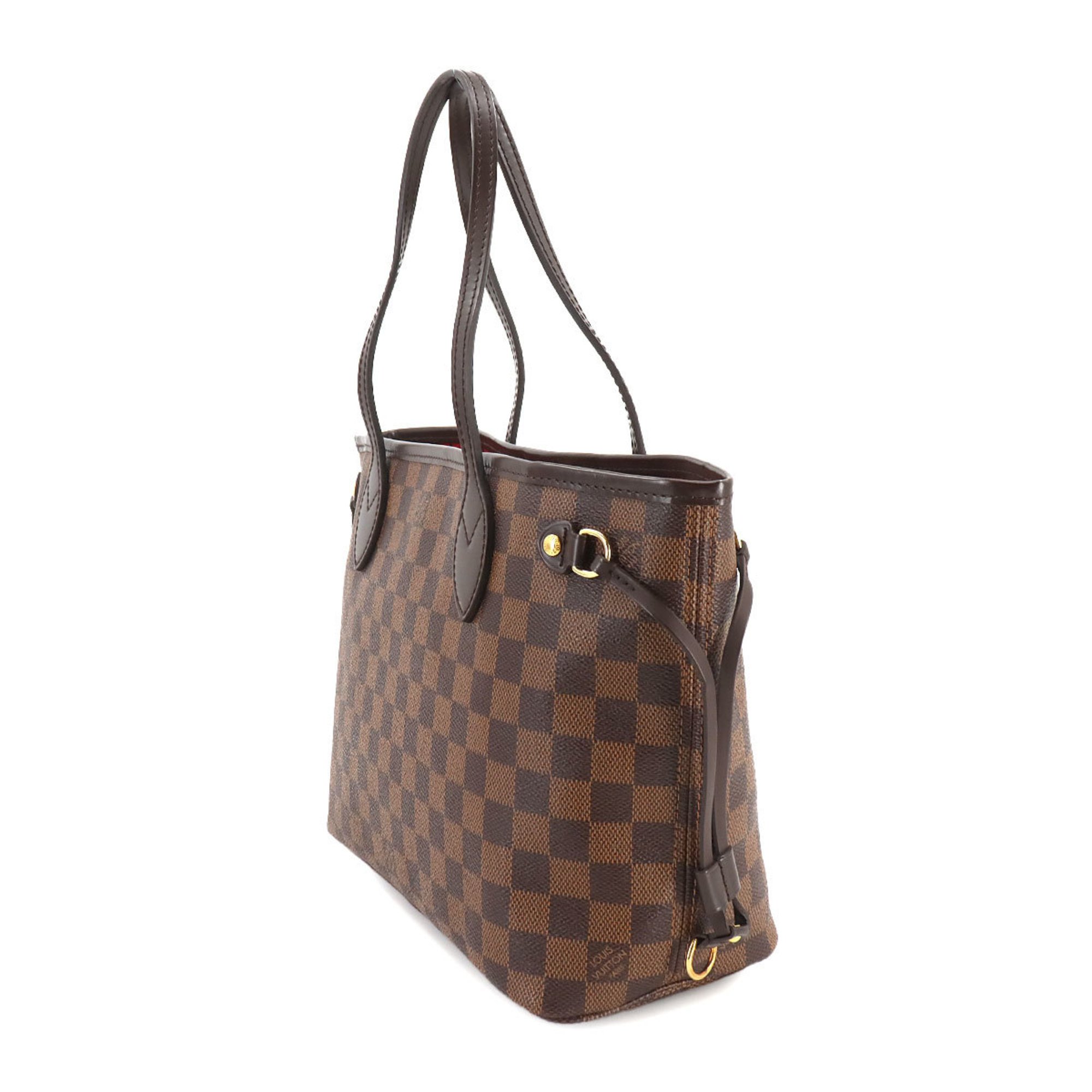 Louis Vuitton Damier Neverfull PM Ebene N41359 RFID Gold Hardware Brown