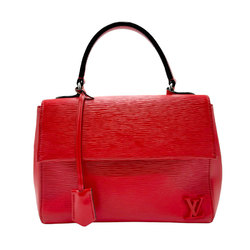 Louis Vuitton LOUIS VUITTON Handbag Shoulder Bag Epi Cluny BB Leather Red Silver Women's M41337 n0402