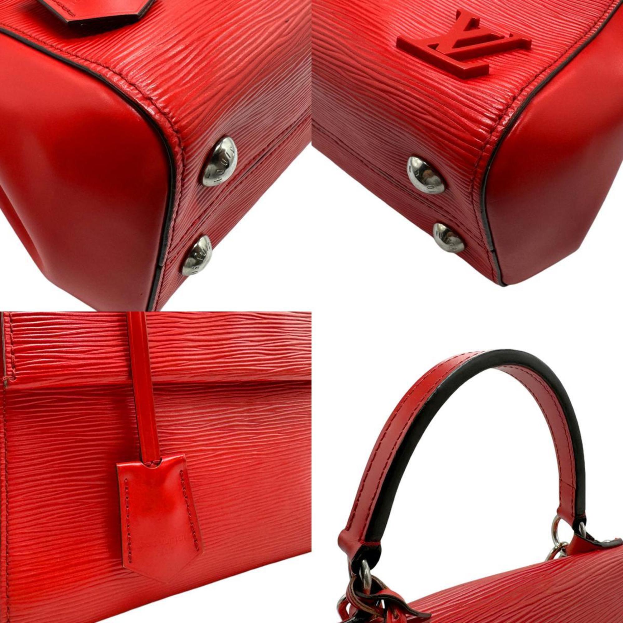 Louis Vuitton LOUIS VUITTON Handbag Shoulder Bag Epi Cluny BB Leather Red Silver Women's M41337 n0402