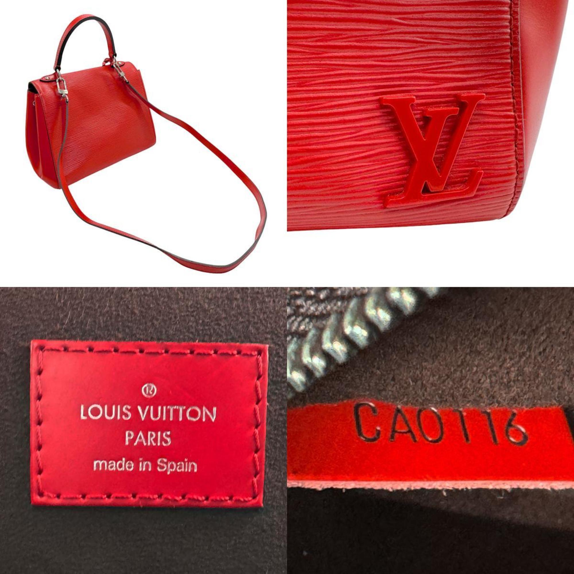 Louis Vuitton LOUIS VUITTON Handbag Shoulder Bag Epi Cluny BB Leather Red Silver Women's M41337 n0402