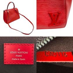 Louis Vuitton LOUIS VUITTON Handbag Shoulder Bag Epi Cluny BB Leather Red Silver Women's M41337 n0402