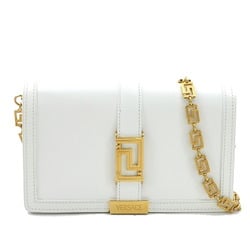 Versace Shoulder Bag Wallet Leather White Women's 55738g