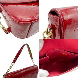 Louis Vuitton LOUIS VUITTON Shoulder Bag Monogram Vernis Rodeo Drive Patent Leather Dark Red Gold Women's z2485