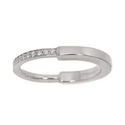 Tiffany & Co. Lock Ring Diamond 0.14ct K18 WG White Gold 750