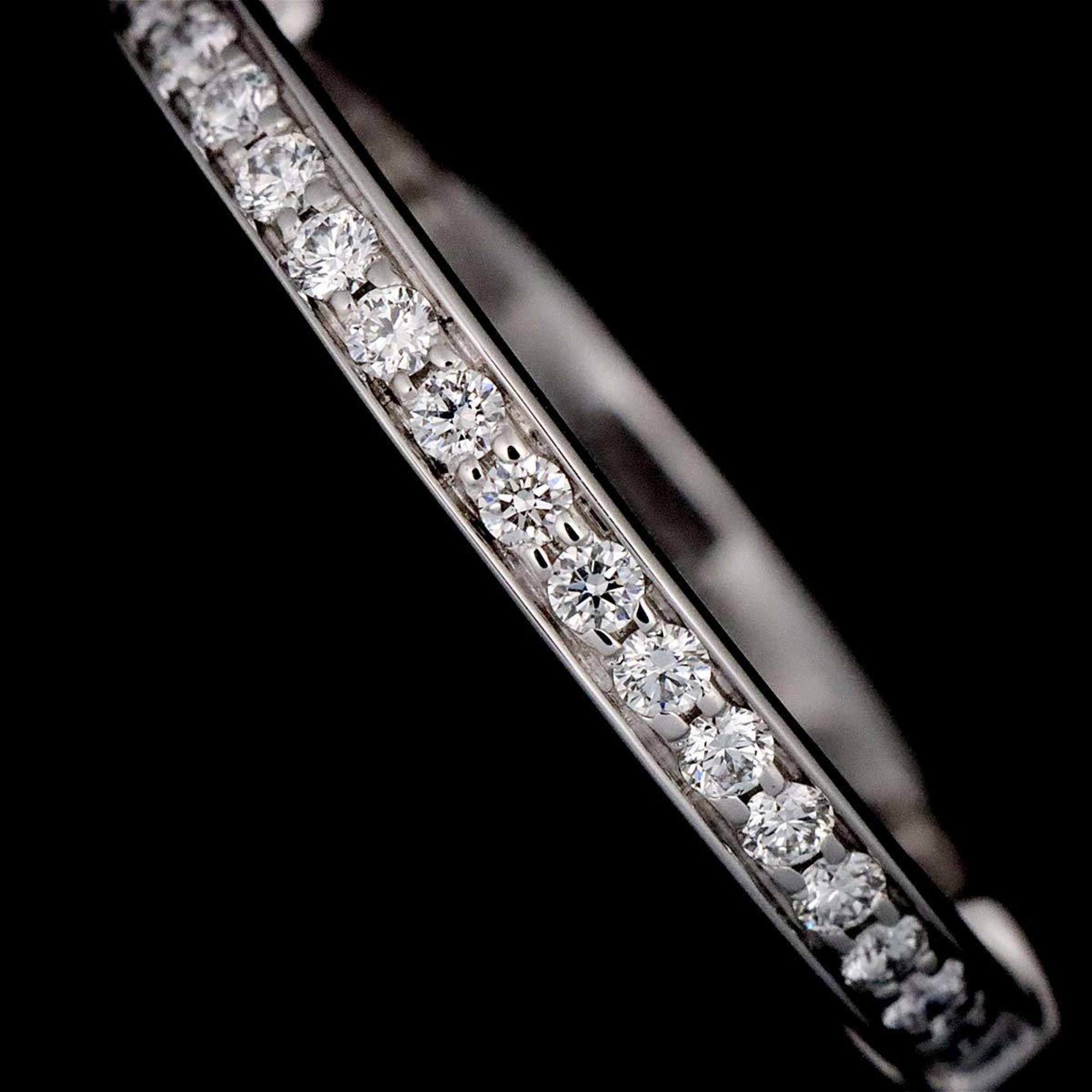 Tiffany & Co. Lock Ring Diamond 0.14ct K18 WG White Gold 750