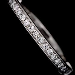 Tiffany & Co. Lock Ring Diamond 0.14ct K18 WG White Gold 750