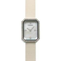 CHANEL Premiere H2433 Diamond Bezel Ladies Watch 4P White Shell Rubber Quartz