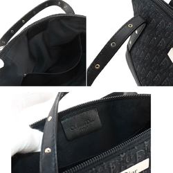 Christian Dior Street Chic Trotter Handbag Canvas Leather Black