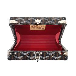 GOYARD Minauddiere Trunk Shoulder Bag Leather Black Herringbone