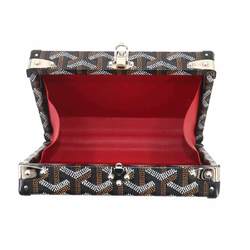 GOYARD Minauddiere Trunk Shoulder Bag Leather Black Herringbone