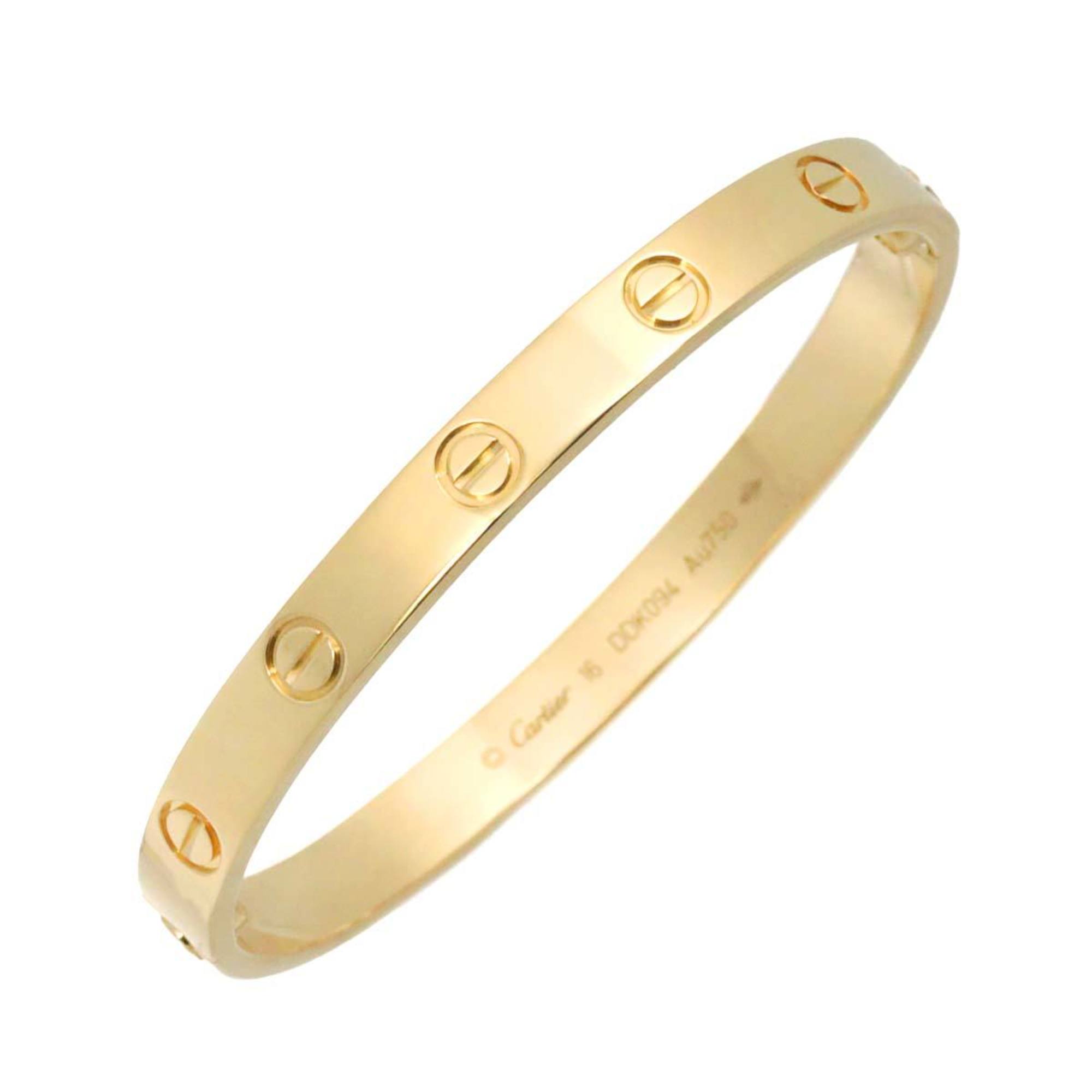 Cartier Love Bracelet #16 K18 YG Yellow Gold 750 Bangle