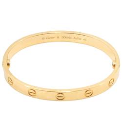 Cartier Love Bracelet #16 K18 YG Yellow Gold 750 Bangle