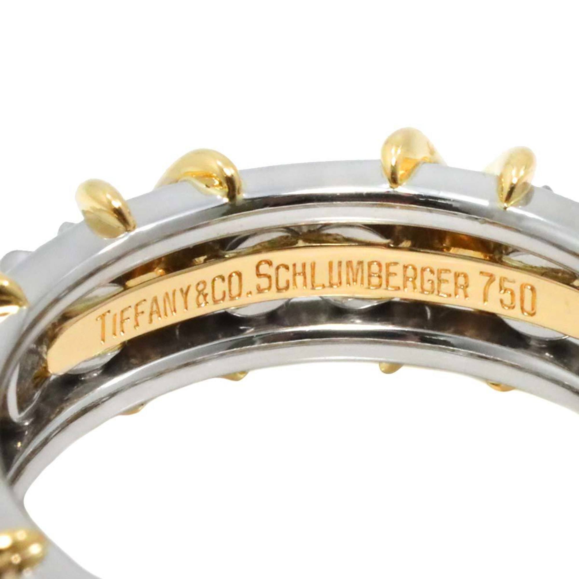 Tiffany & Co. Jean Schlumberger 16 Stone Ring Diamond 18K YG Pt Yellow Gold 750 Platinum