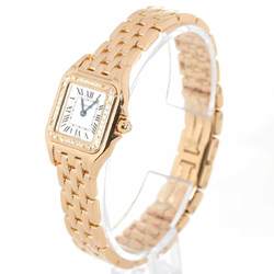 Cartier Panthere de SM WJPN0008 Ladies' Watch Diamond Bezel Silver Solid Gold K18PG Pink Quartz