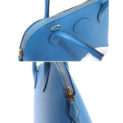 Hermes Bolide 27 2way Hand Shoulder Bag Cushvel Epsom Blue France F Stamp Gold Metal Fittings