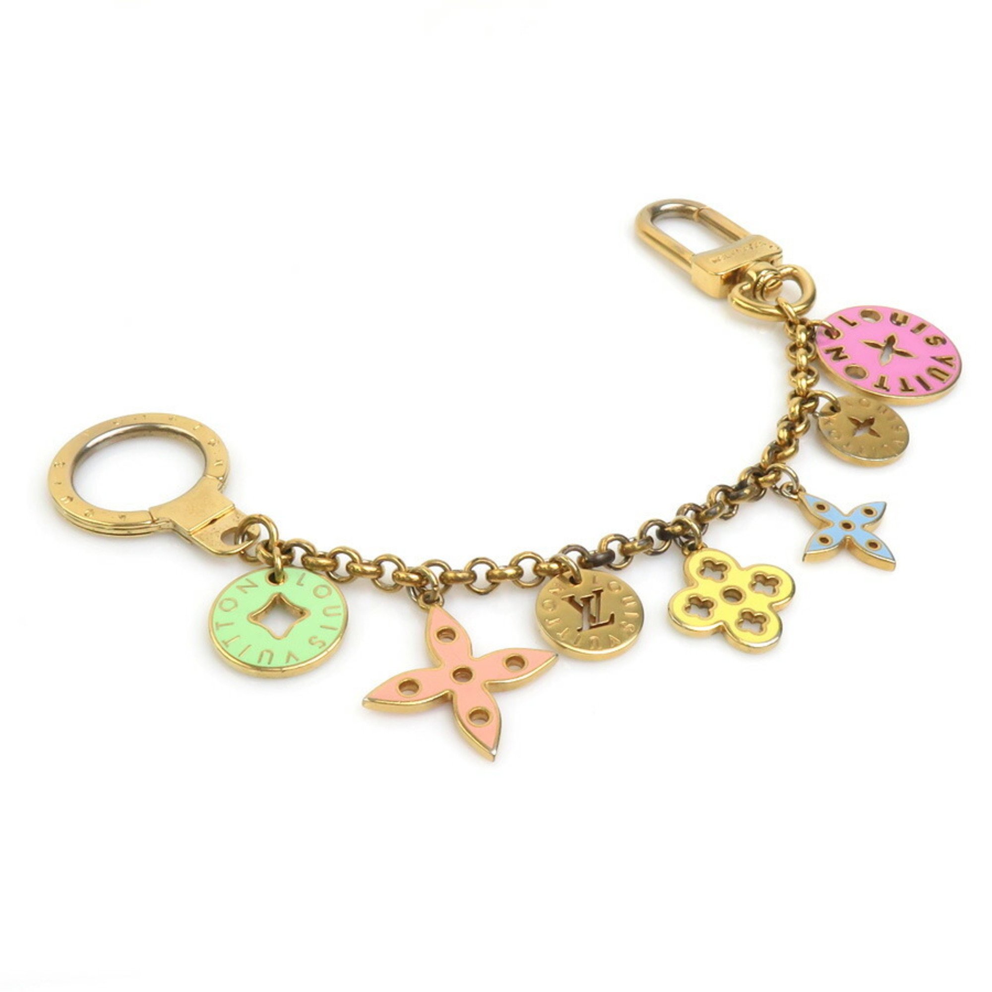 Louis Vuitton LOUIS VUITTON Charm Portocle Chaine Looping Metal Enamel Gold Multicolor Women's M66474 e59248k