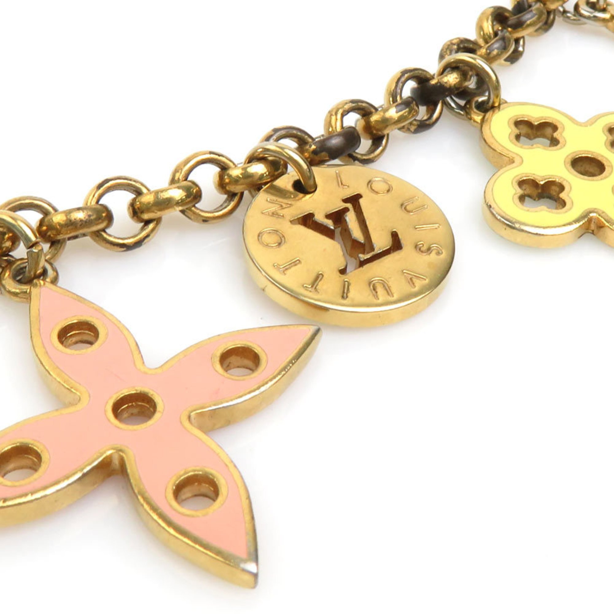 Louis Vuitton LOUIS VUITTON Charm Portocle Chaine Looping Metal Enamel Gold Multicolor Women's M66474 e59248k