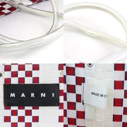 MARNI Handbag FLOWER CAFE Picnic Bag Polypropylene White Women's r10182j