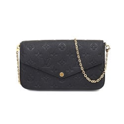 Louis Vuitton Monogram Empreinte Pochette Felice Chain Wallet Leather Noir M82477 RFID