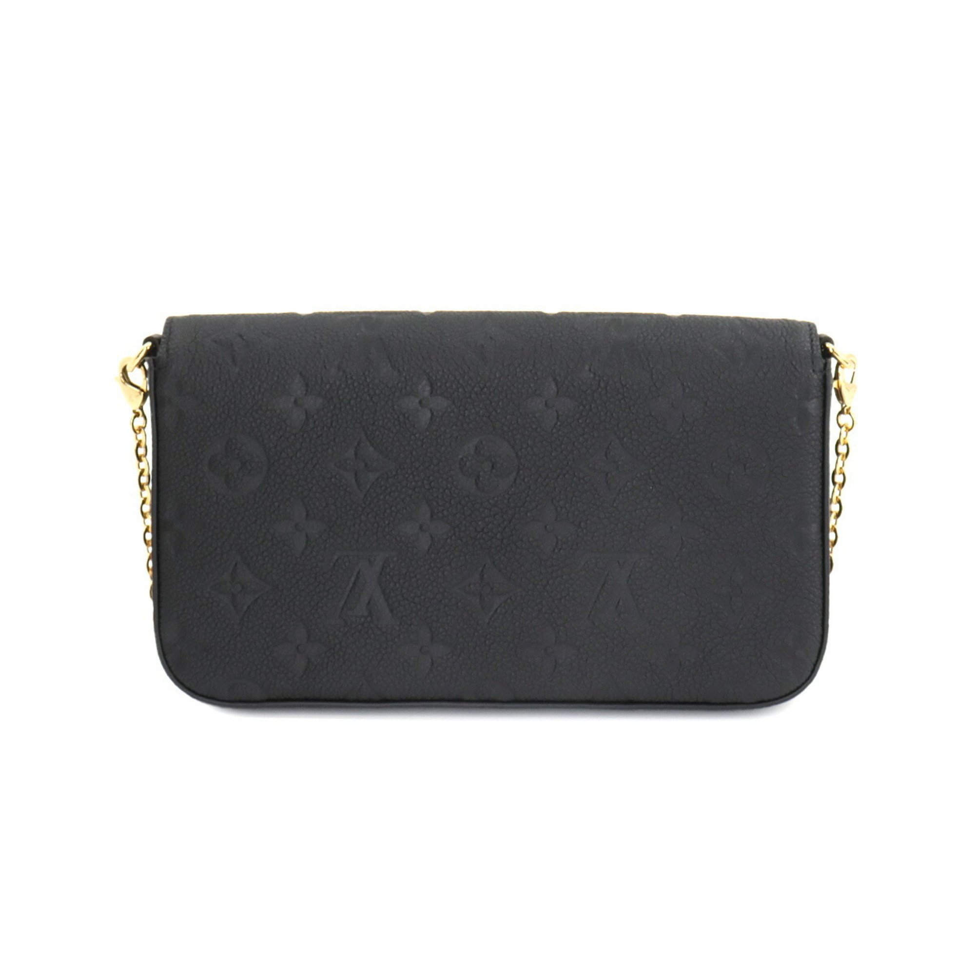 Louis Vuitton Monogram Empreinte Pochette Felice Chain Wallet Leather Noir M82477 RFID