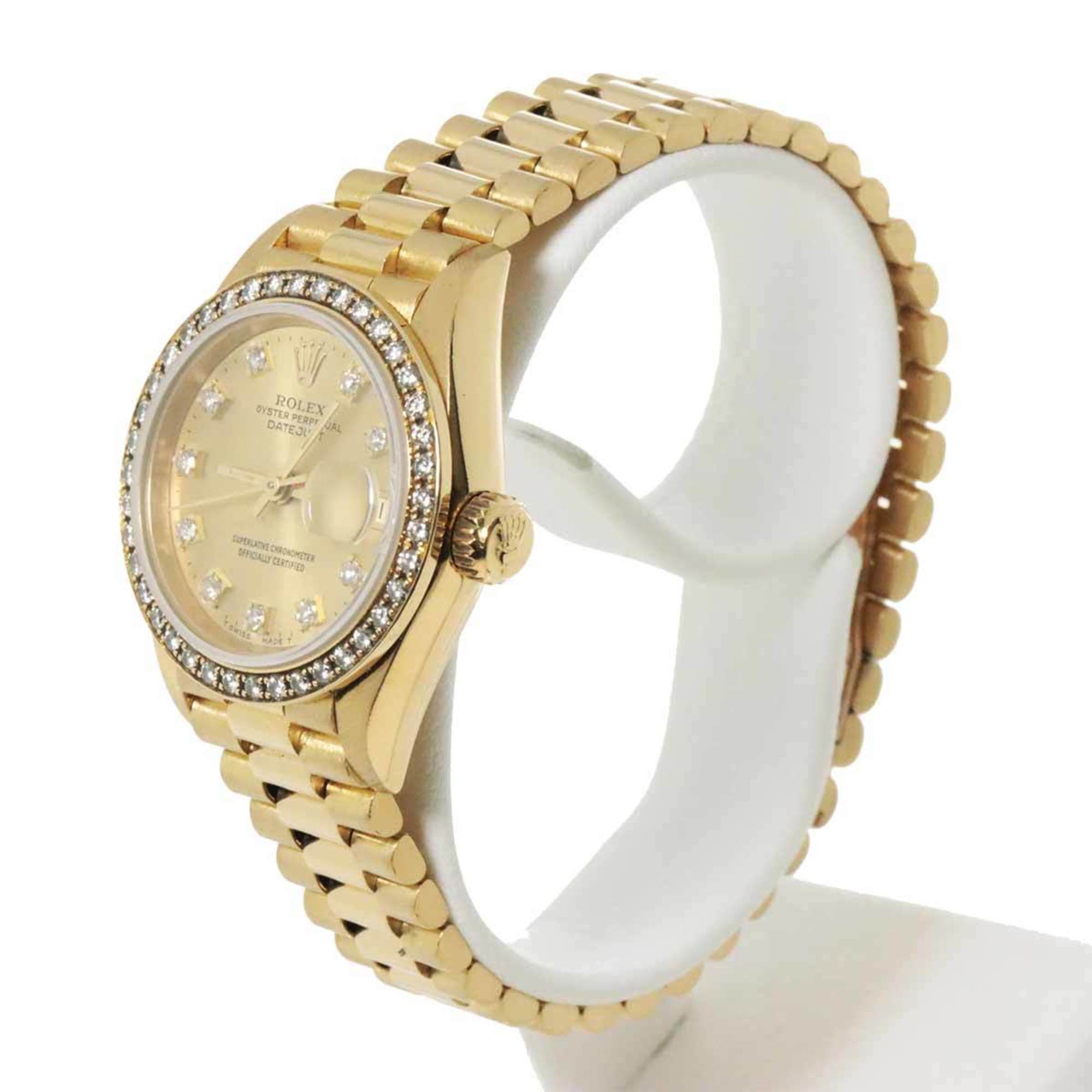 Rolex ROLEX Datejust 69138G Diamond Bezel Ladies Watch 10P K18YG Yellow Gold Automatic Self-Winding