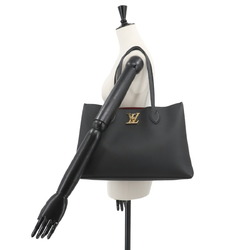 Louis Vuitton Lockme Shopper Tote Leather Noir M57345 Gold Hardware