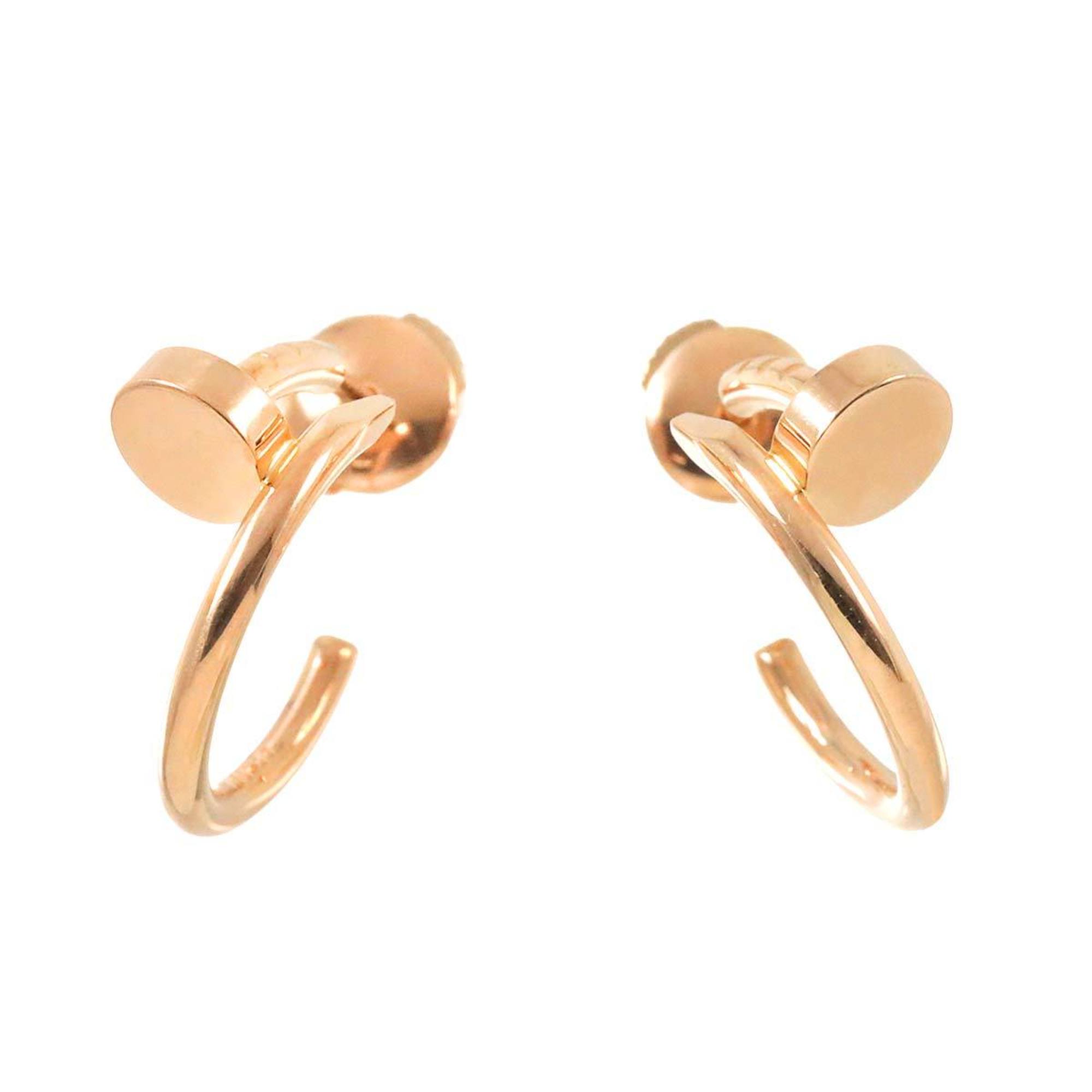 Cartier Juste un Clou Earrings K18 PG Pink Gold 750 Hoops JUSTE UN CLOU Earring Pierced