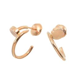 Cartier Juste un Clou Earrings K18 PG Pink Gold 750 Hoops JUSTE UN CLOU Earring Pierced