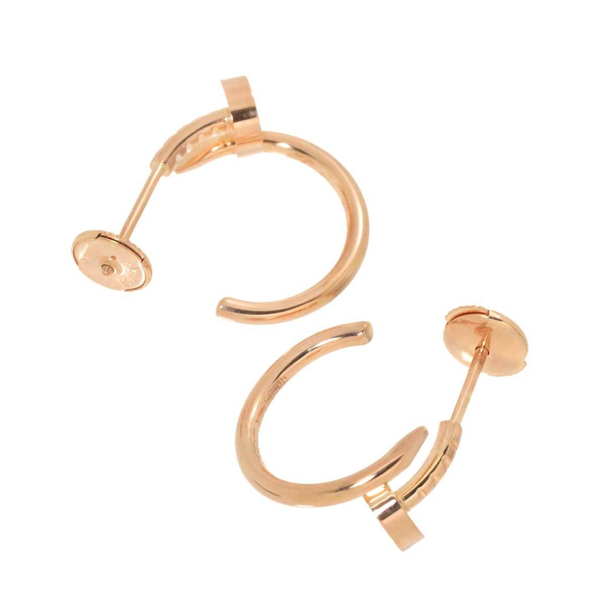 Cartier Juste un Clou Earrings K18 PG Pink Gold 750 Hoops JUSTE UN CLOU Earring Pierced