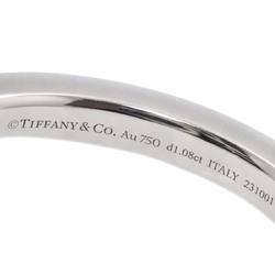 Tiffany & Co. Rock Half Pave Diamond 1.08ct Bangle 15.5cm K18 WG White Gold 750 Bracelet