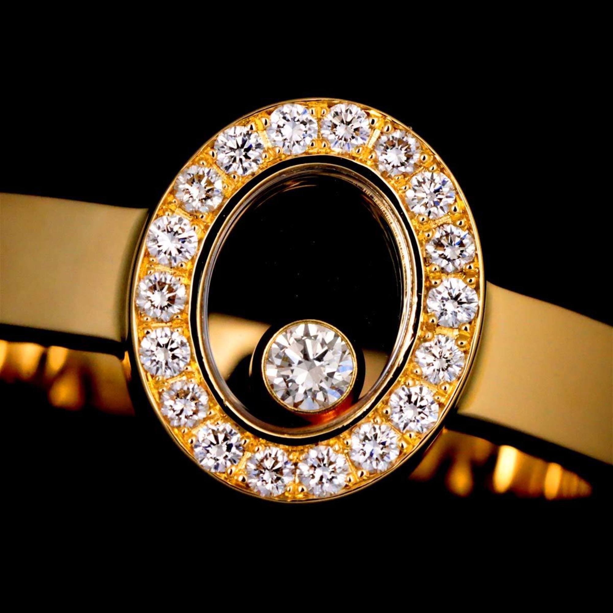 Chopard Happy Diamond Ring K18 YG Yellow Gold 750