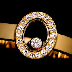 Chopard Happy Diamond Ring K18 YG Yellow Gold 750