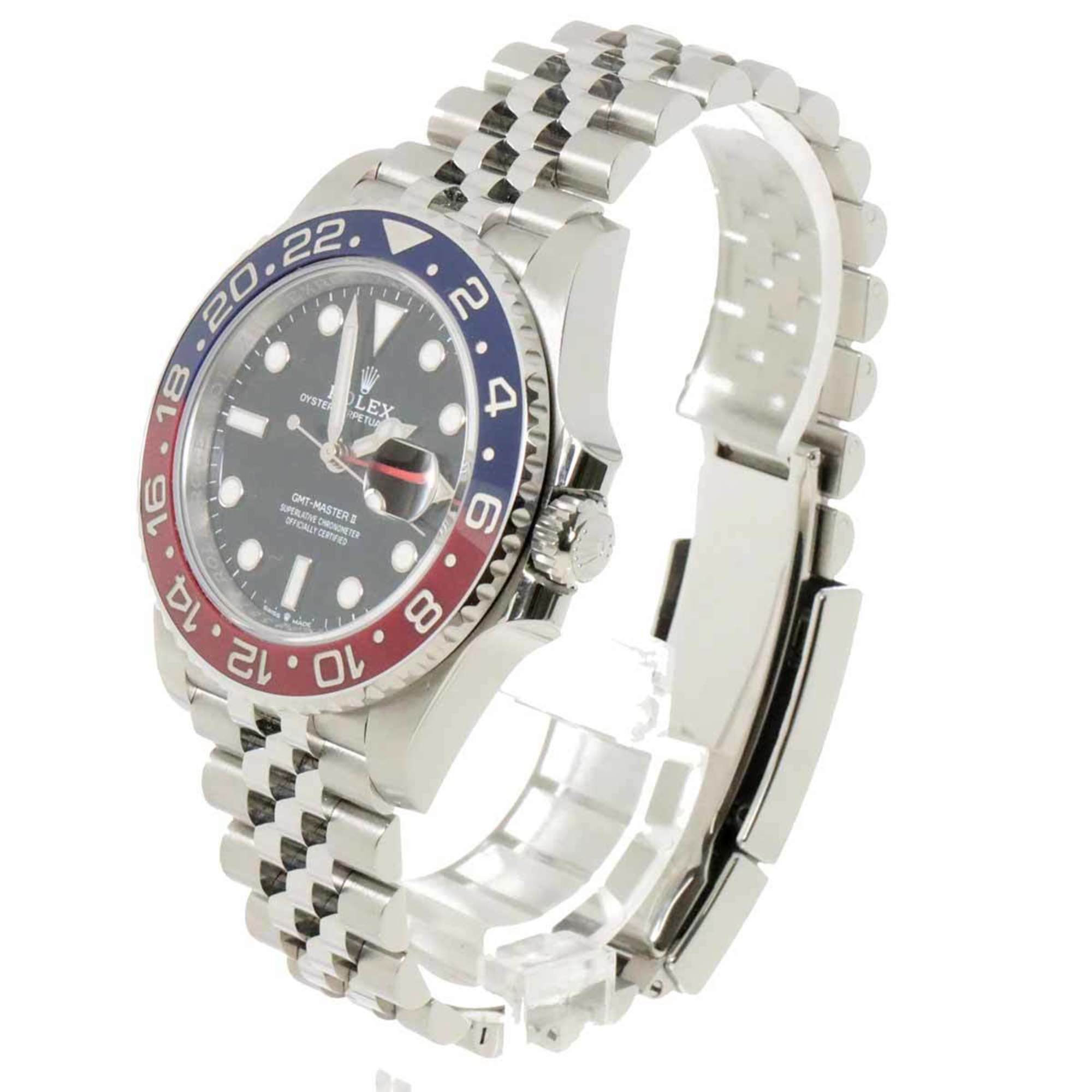 Rolex ROLEX GMT Master 2 126710BLRO Random Roulette Blue Red Bezel Men's Watch Date Black Automatic Self-Winding