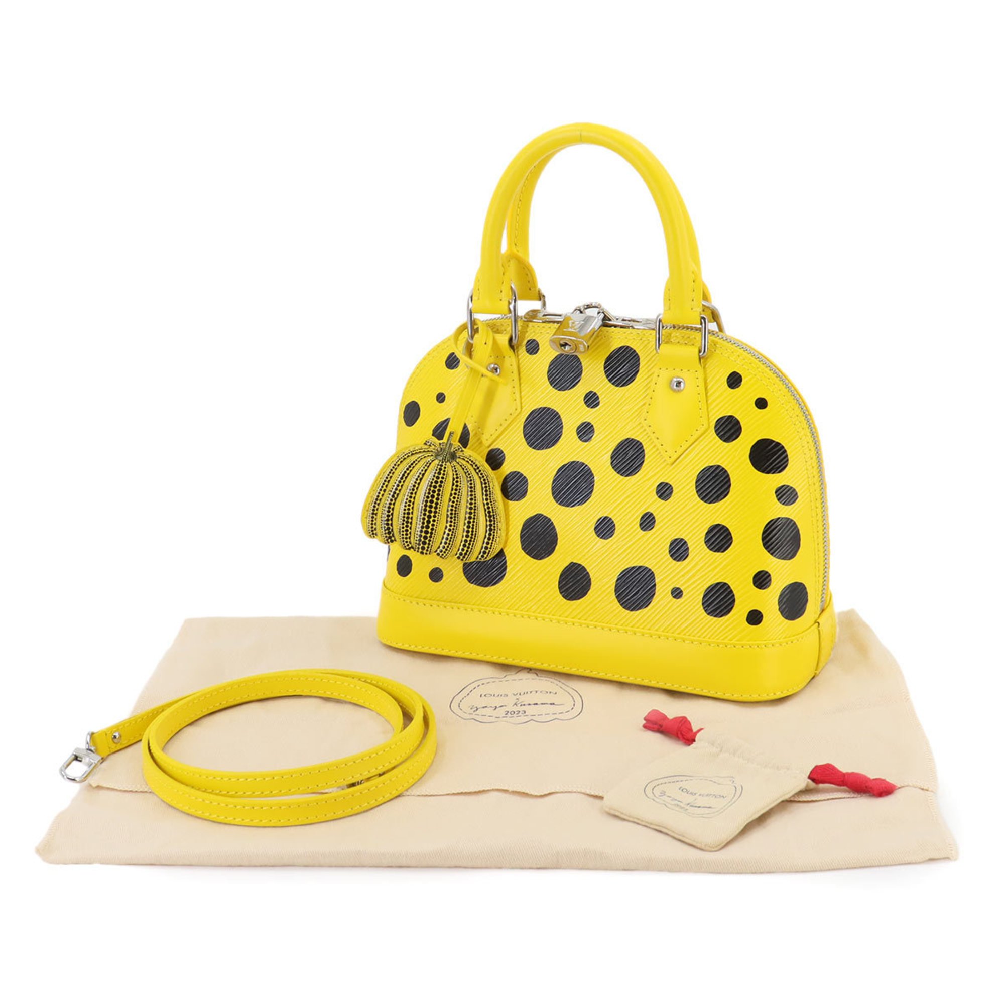 Louis Vuitton LOUIS VUITTON LVxYK Epi Alma BB 2way Hand Shoulder Bag Jaune M21700 Yayoi Kusama RFID