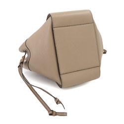 LOEWE Hammock Drawstring Small 2way Hand Shoulder Bag Leather Beige Brown 314.12BZ95 Gold Hardware