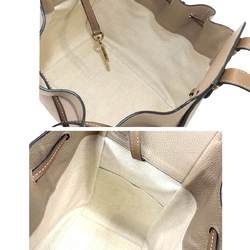 LOEWE Hammock Drawstring Small 2way Hand Shoulder Bag Leather Beige Brown 314.12BZ95 Gold Hardware