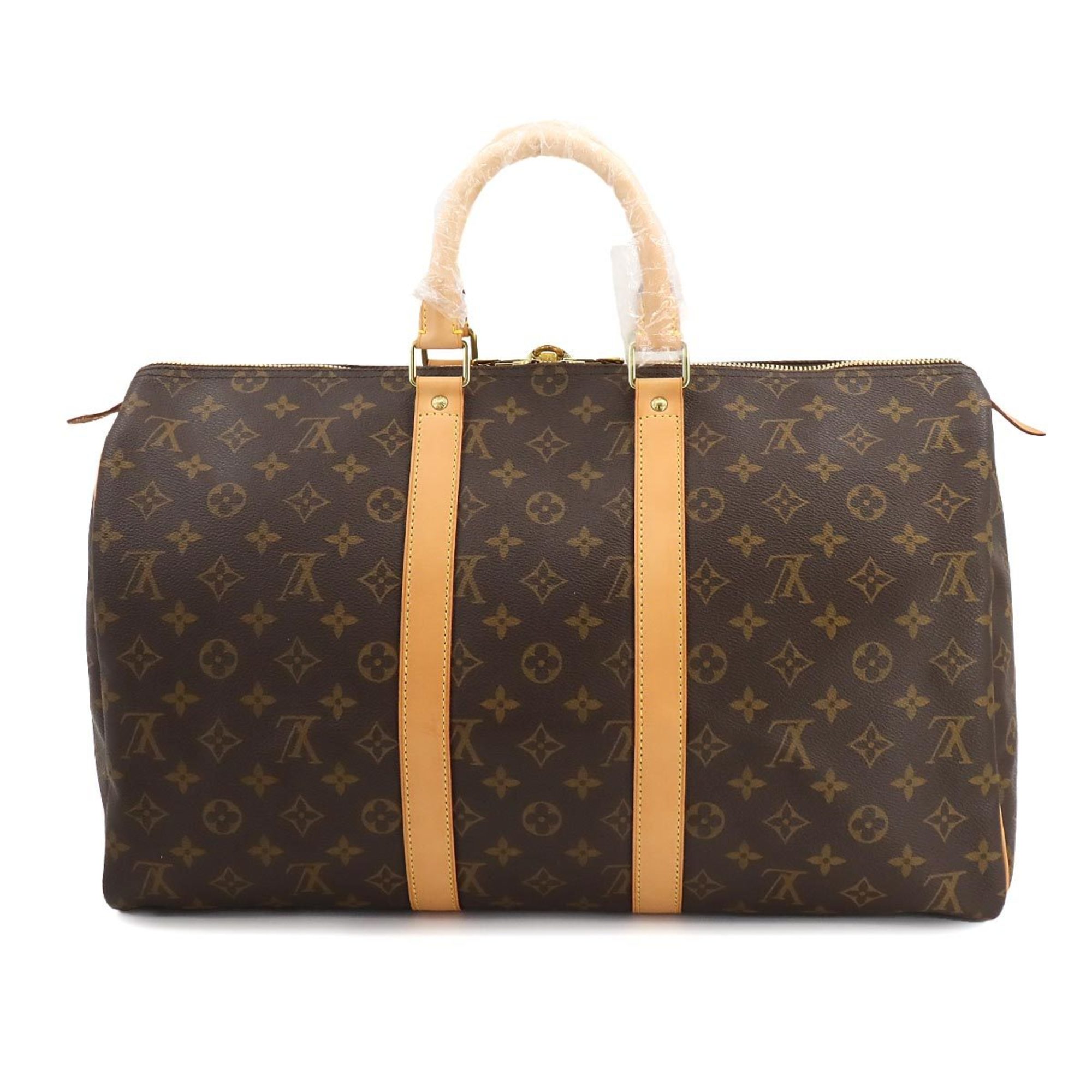 Louis Vuitton Monogram Keepall 45 Boston Bag Brown M41428