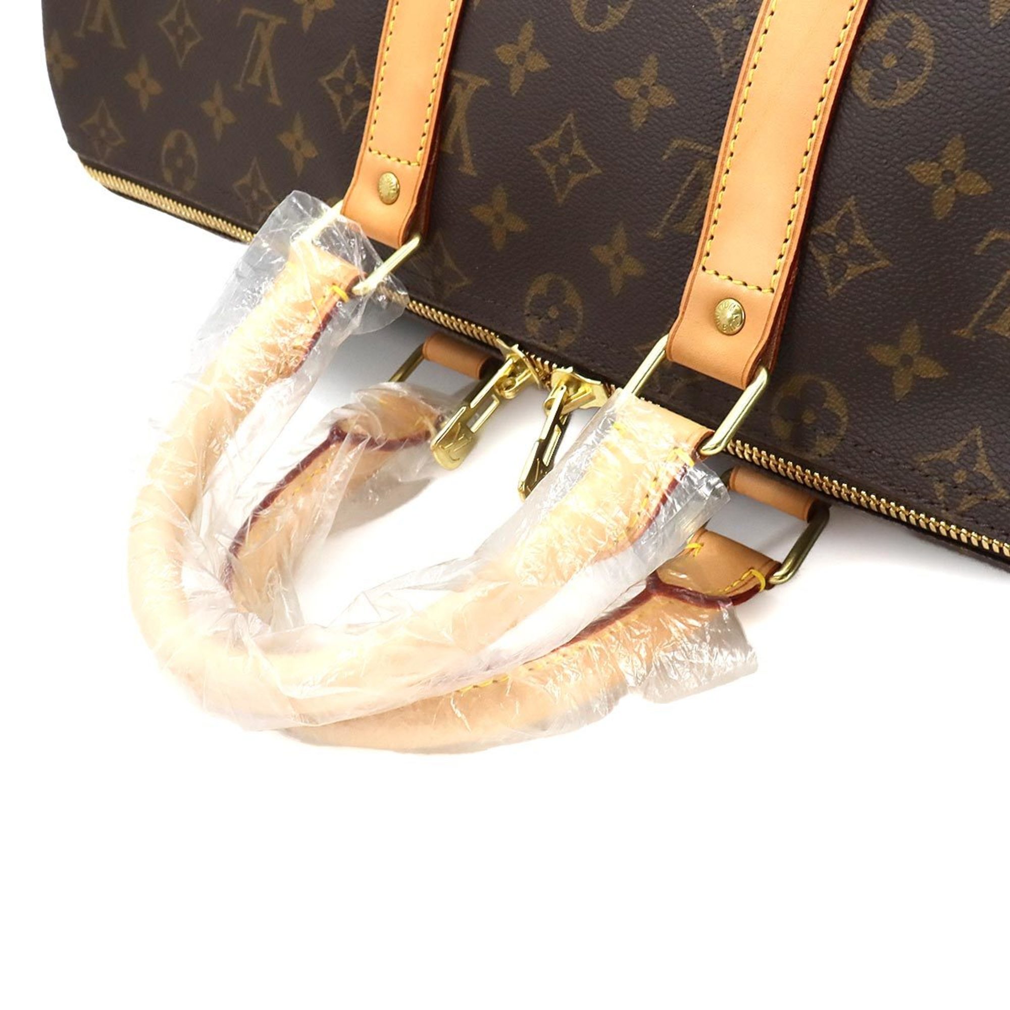 Louis Vuitton Monogram Keepall 45 Boston Bag Brown M41428