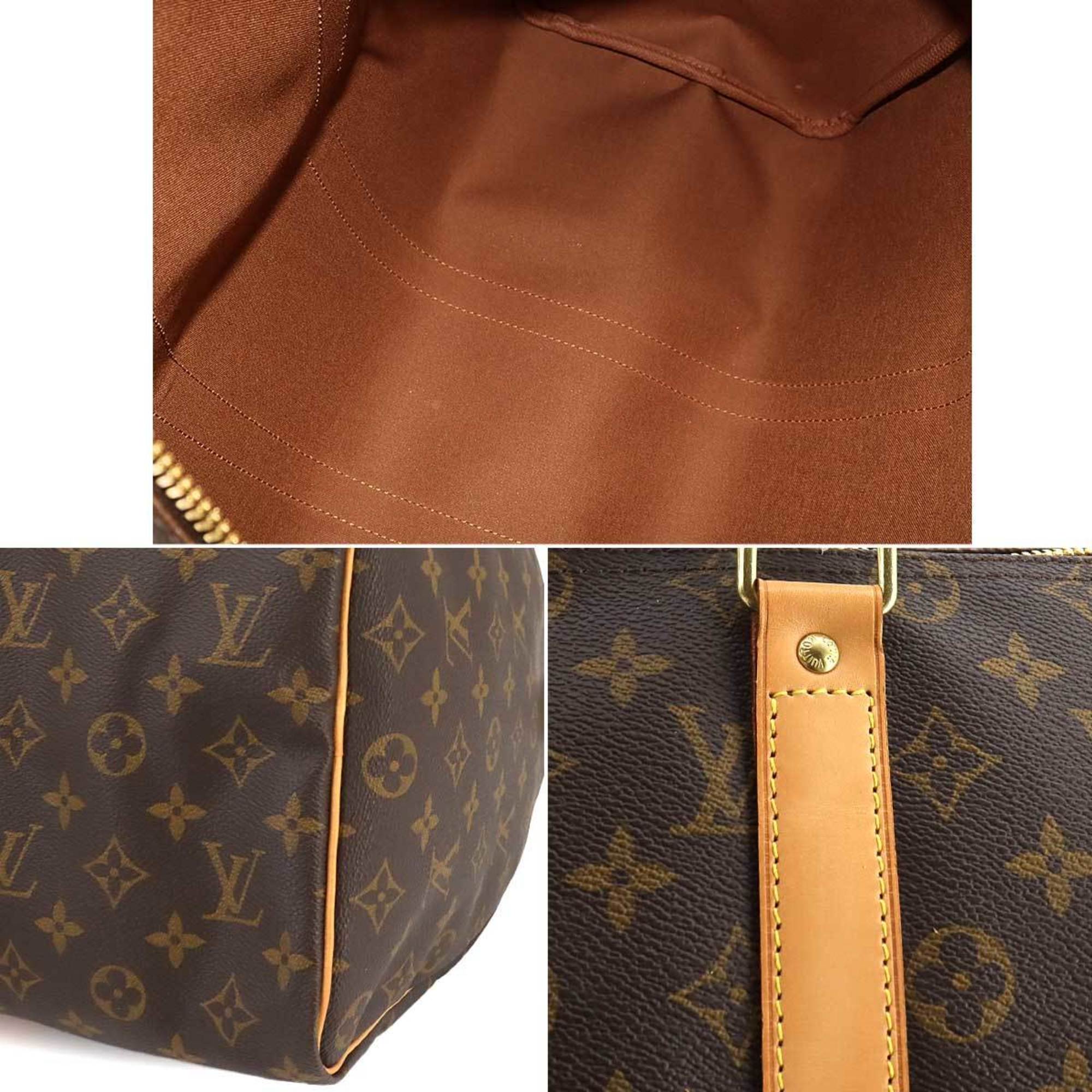 Louis Vuitton Monogram Keepall 45 Boston Bag Brown M41428