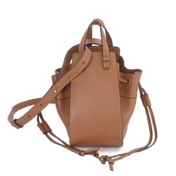 LOEWE Hammock Drawstring Mini 2way Hand Shoulder Bag Leather Brown 314.30.V07