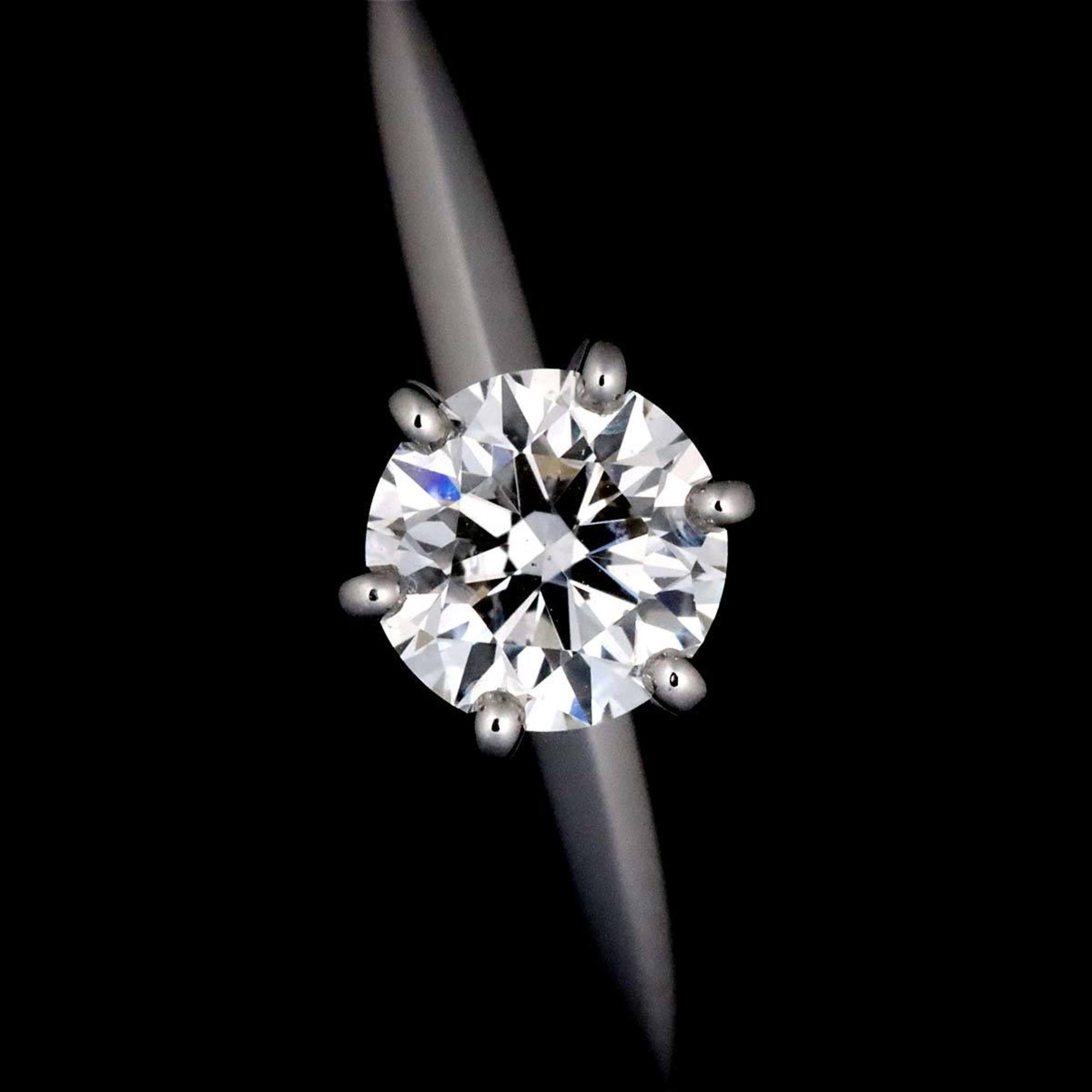 Tiffany & Co. Solitaire Diamond 0.43ct I VS1 3EX Ring Pt Platinum