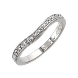 Cartier Ballerina Curve #49 Ring Half Diamond Pt Platinum Ballerine