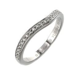 Cartier Ballerina Curve #49 Ring Half Diamond Pt Platinum Ballerine