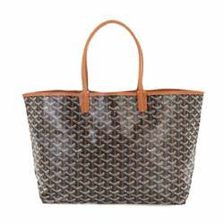 GOYARD Saint Louis PM Leather Herringbone Black Brown