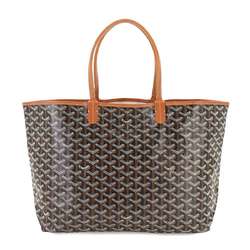 GOYARD Saint Louis PM Leather Herringbone Black Brown