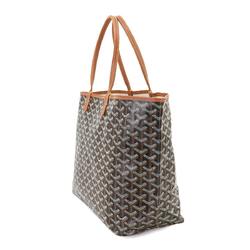 GOYARD Saint Louis PM Leather Herringbone Black Brown