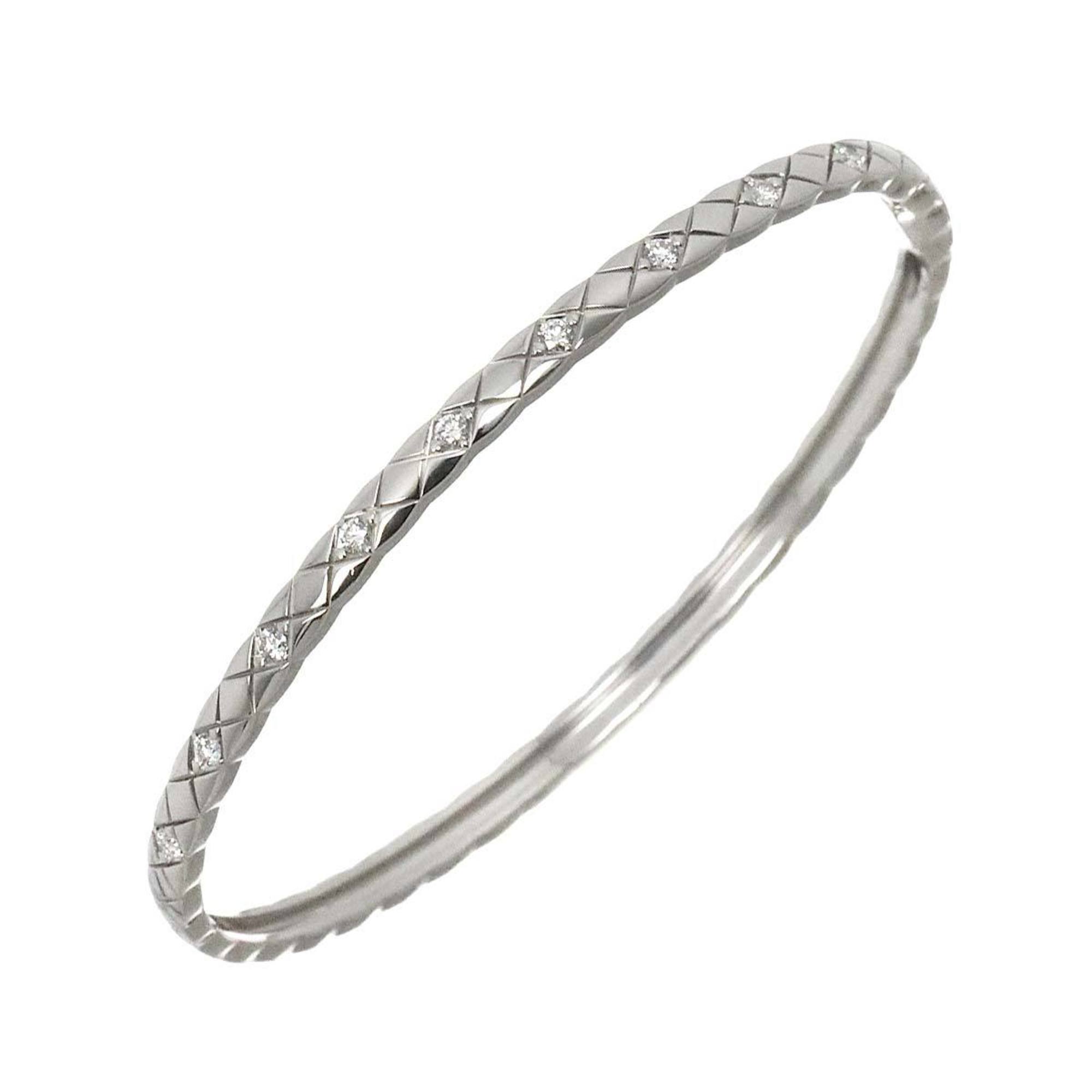 CHANEL Coco Crush Diamond Bracelet L 17.5cm K18 WG White Gold 750