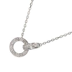 Cartier Love Pave Diamond Necklace 45cm K18 WG White Gold 750