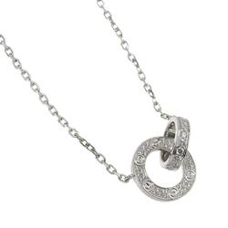 Cartier Love Pave Diamond Necklace 45cm K18 WG White Gold 750